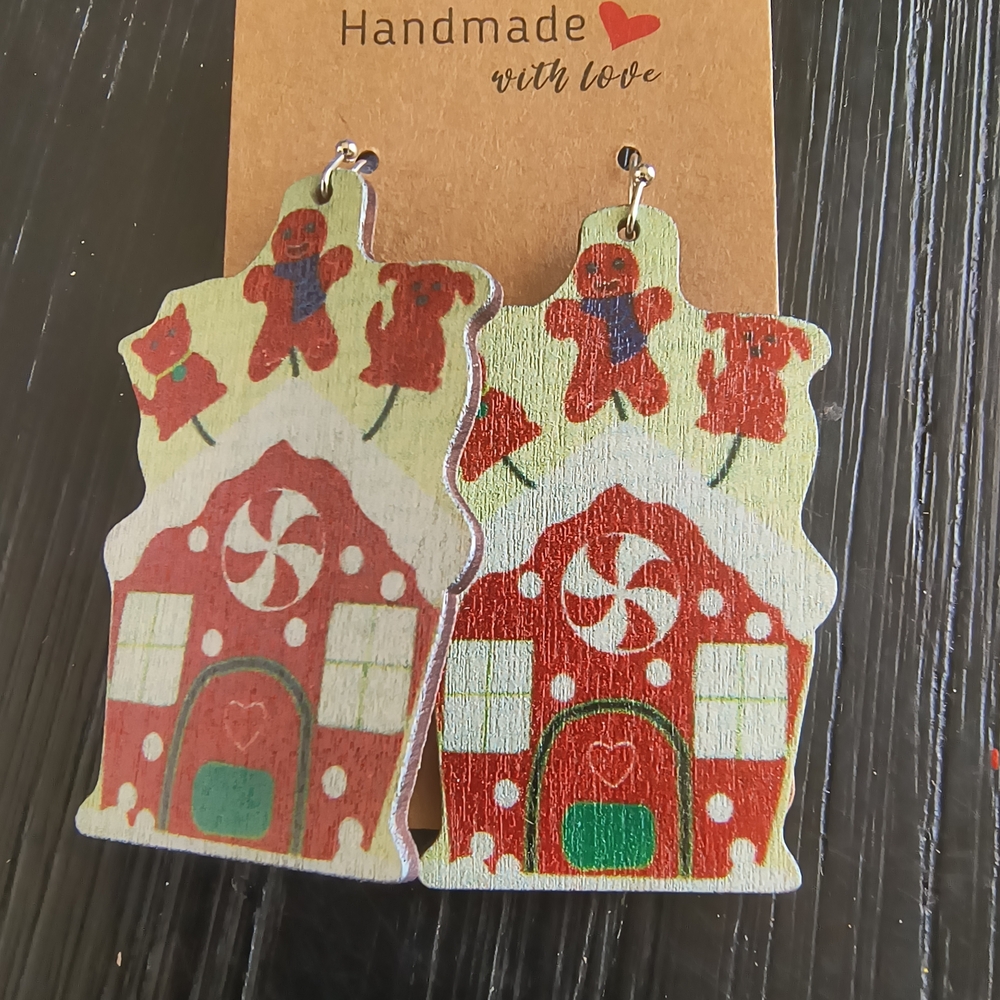 Gingerbread House Earrings